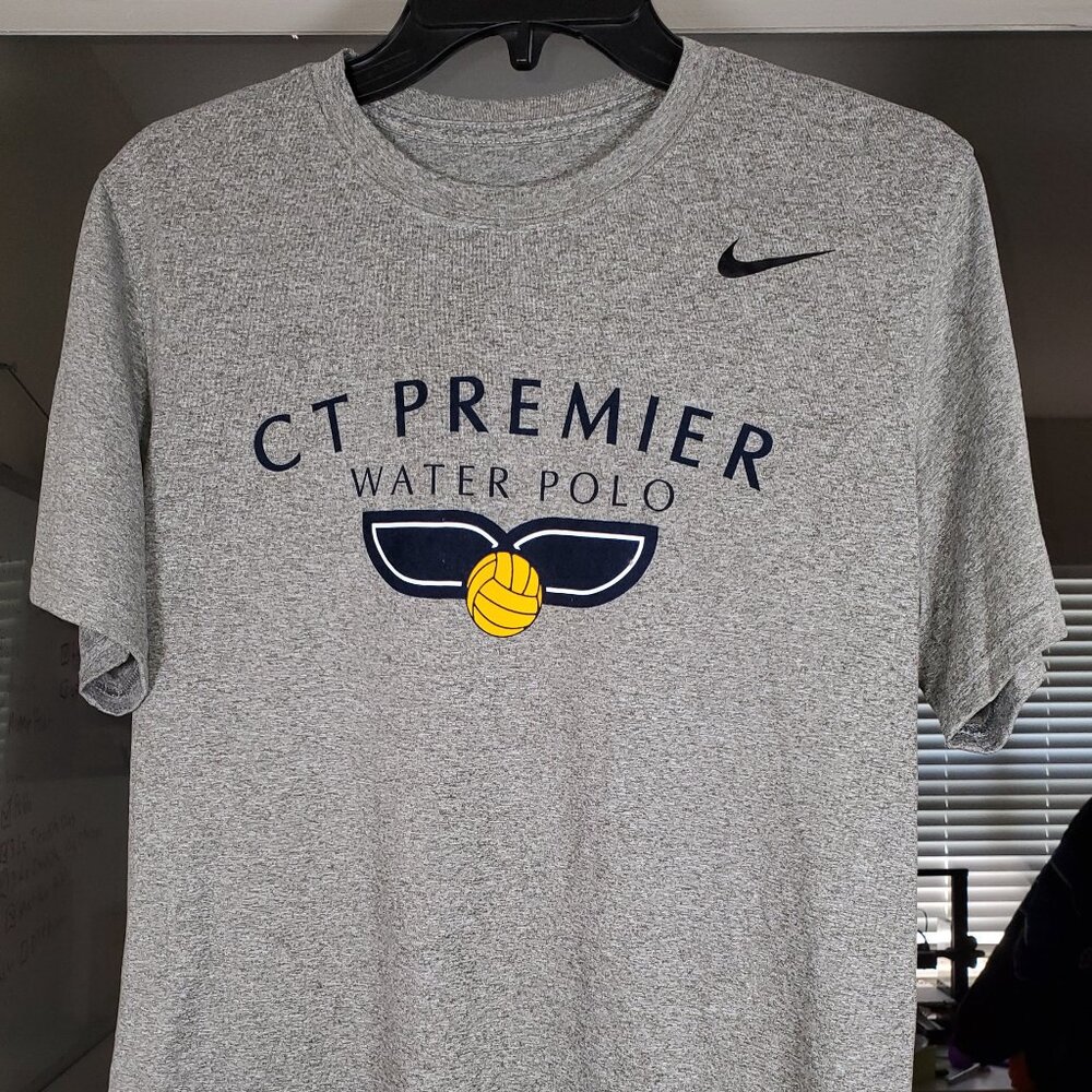 MENS GREY NIKE CT PREMIER WATER POLO DRI-FIT T-SHIRT MEDIUM